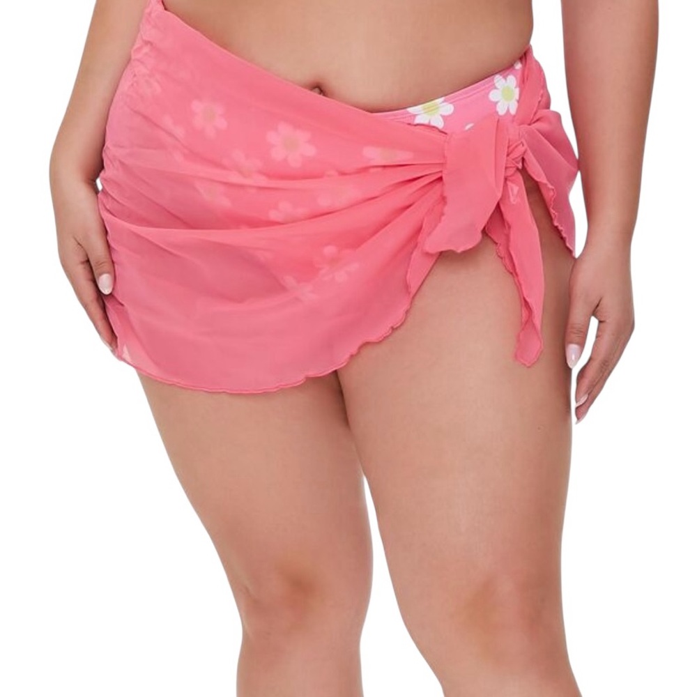 FOREVER 21 PLUS Pink Size Mesh Swim Cover Up Women's Size 3X NWT